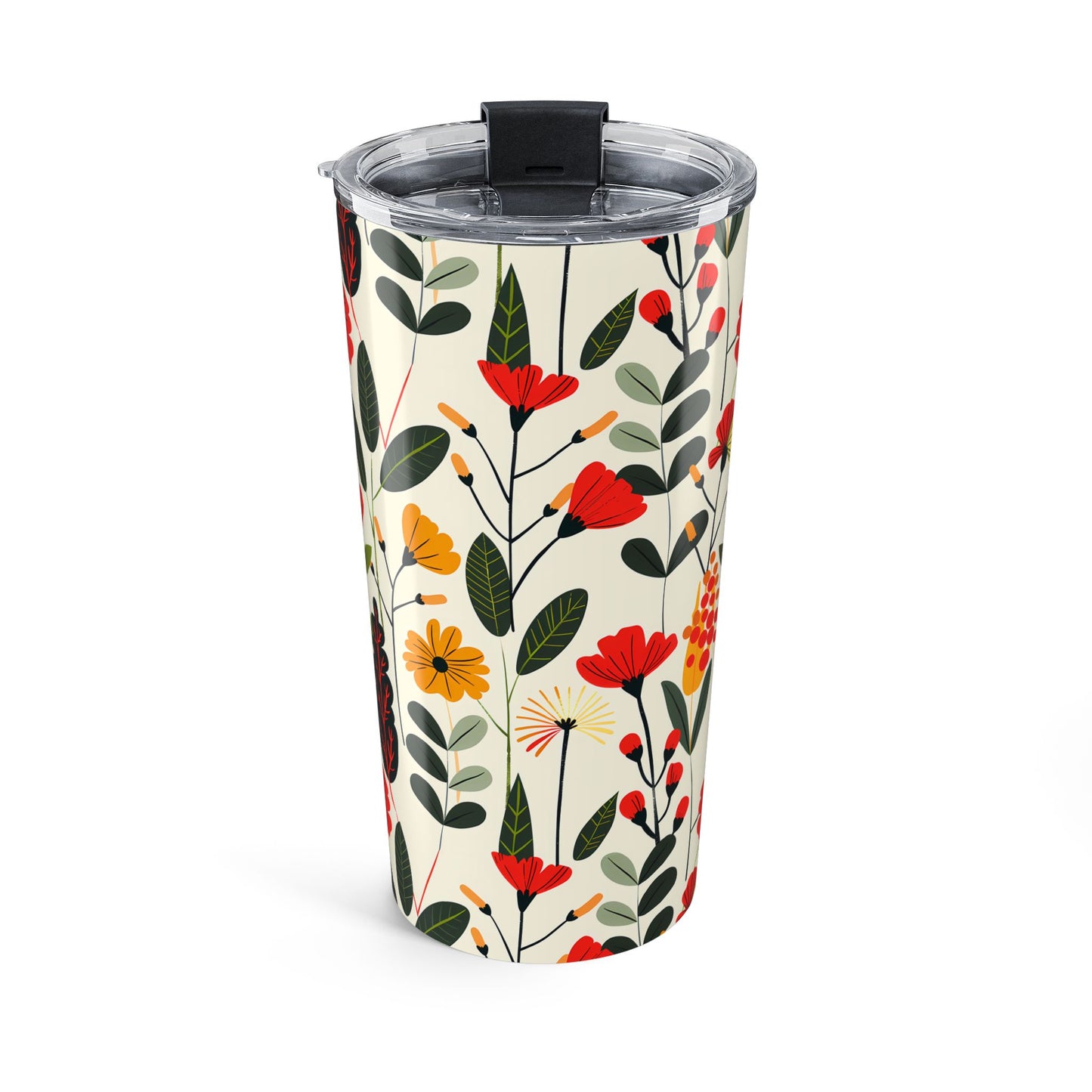 Autumn Bloom Delight Insulated Tumbler - 20 oz. Stainless Steel, Glossy Finish
