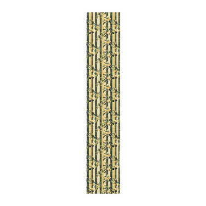 Golden Olive Grove Table Runner - Cotton Twill - Available in 2 sizes: 16" x 72" and 16" x 90".