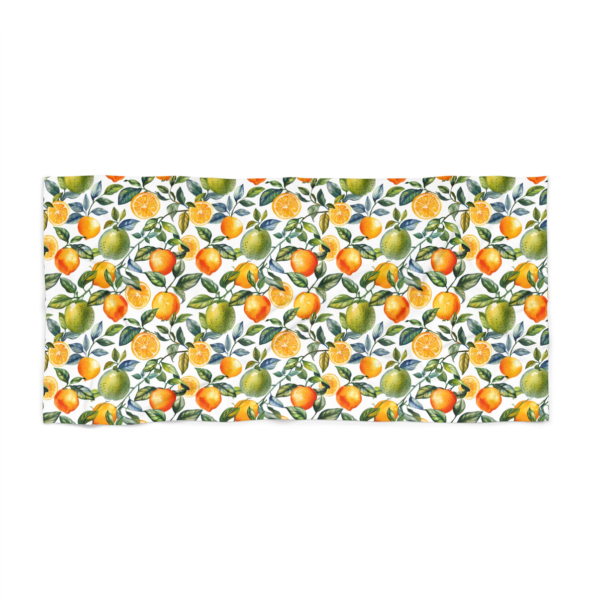 Lively Lemon-Lime Delight Luxurious Beach Towel - Available in 2 sizes.
