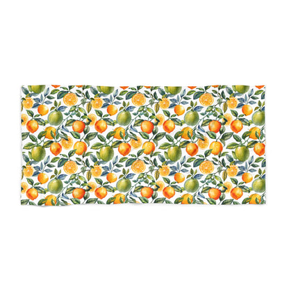 Lively Lemon-Lime Delight Luxurious Beach Towel - Available in 2 sizes.