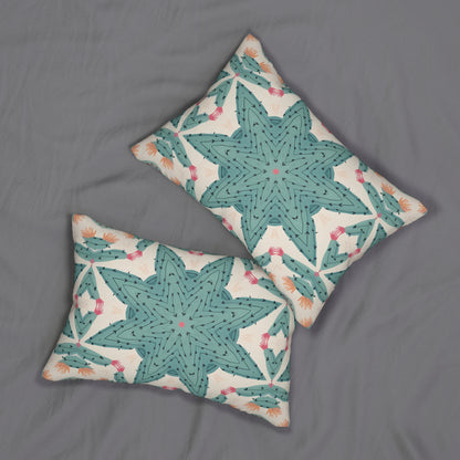 Desert Cactus Star Lumbar Pillow - Spun Polyester - Double-Sided Print - Concealed Zipper - 20" x 14"