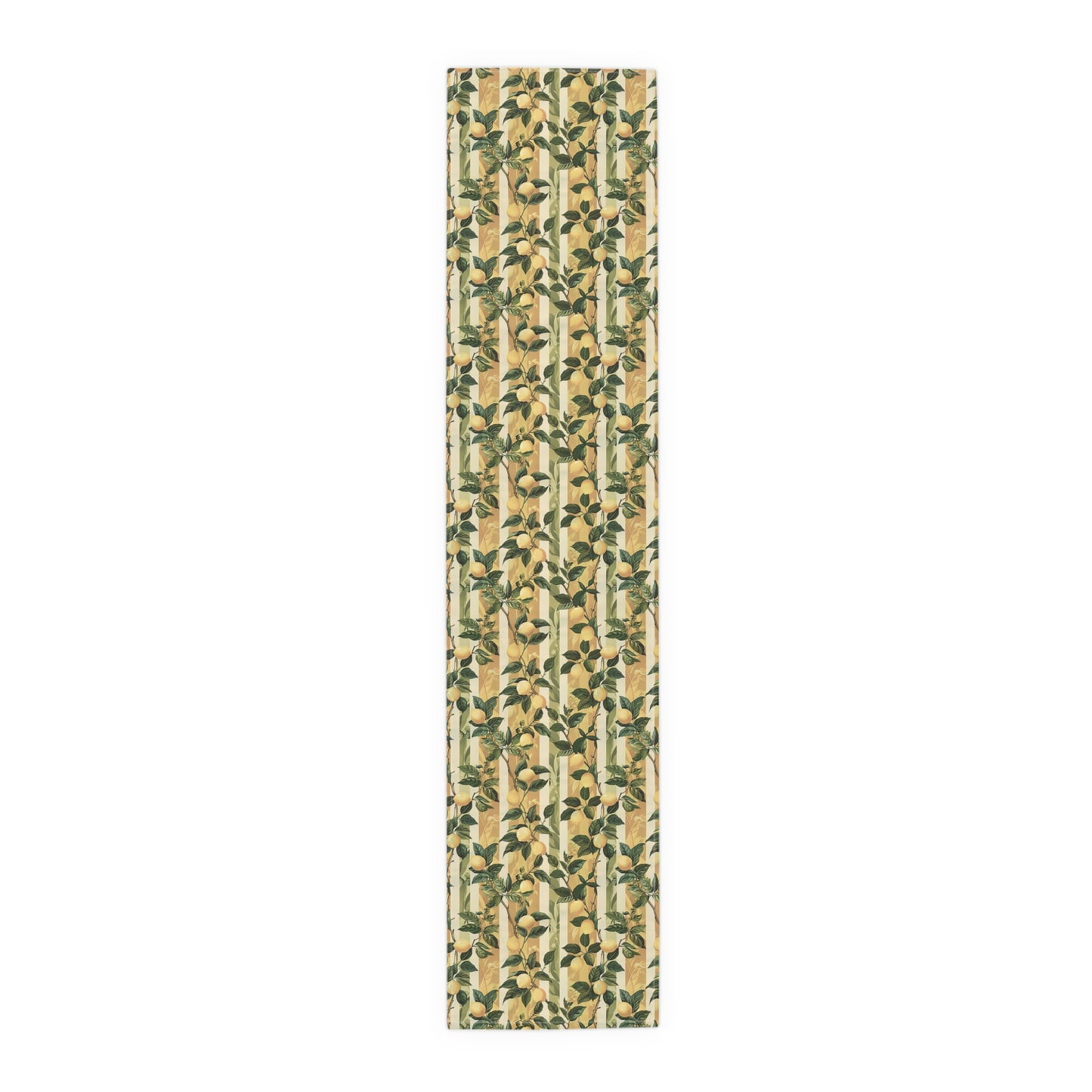 Lemon Grove Elegance Table Runner - Cotton Twill - Available in 2 sizes: 16" x 72" and 16" x 90".