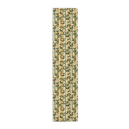 Lemon Grove Elegance Table Runner - Cotton Twill - Available in 2 sizes: 16" x 72" and 16" x 90".