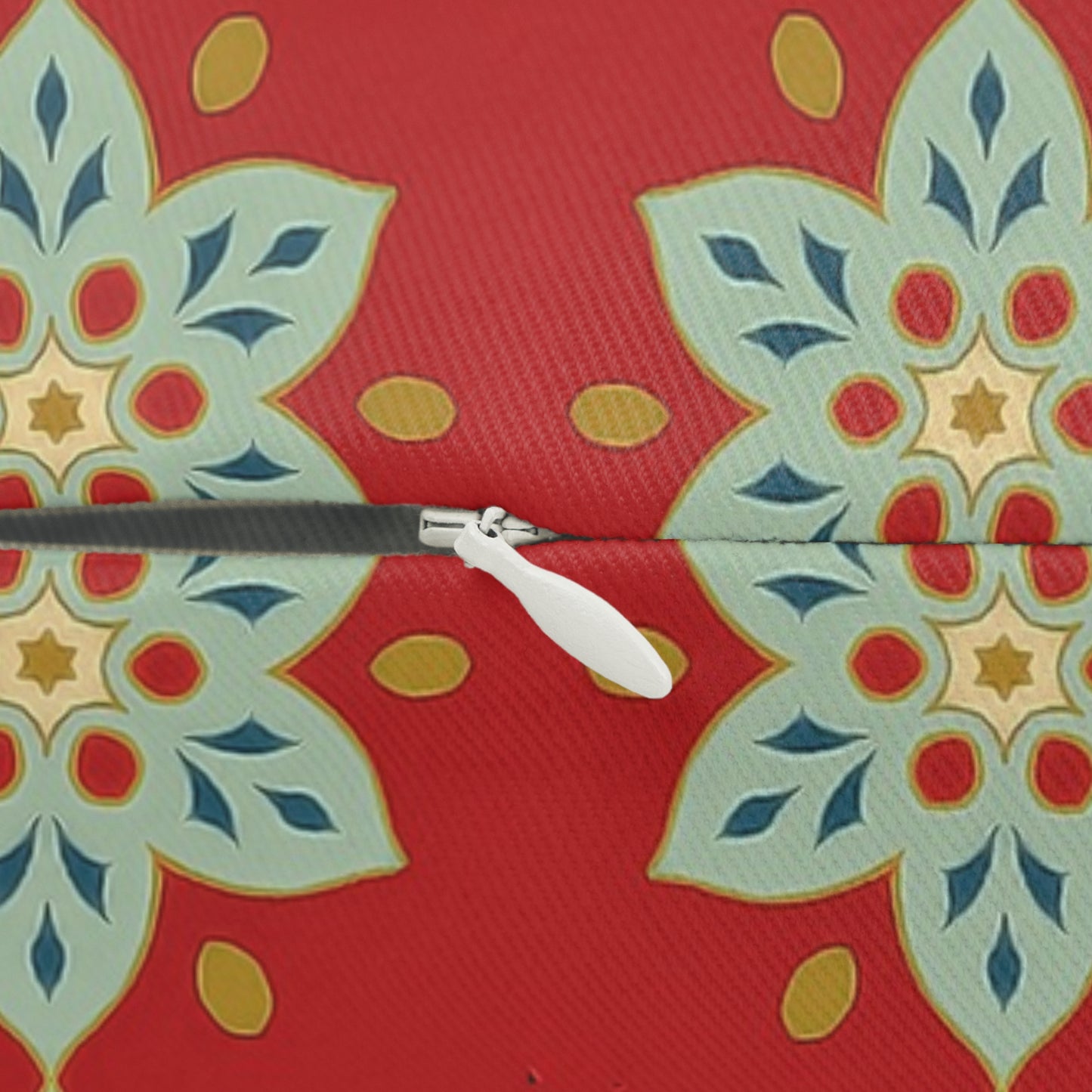 Cranberry Blossom Arabesque Lumbar Pillow - Spun Polyester - Double-Sided Print - Concealed Zipper - 20" x 14"