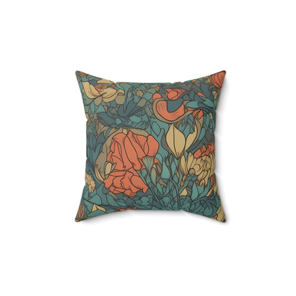 Bohemian Stained Glass Serenity Square Throw Pillow - Spun Polyester - Double-Sided Print - Concealed Zipper - Available in 4 sizes