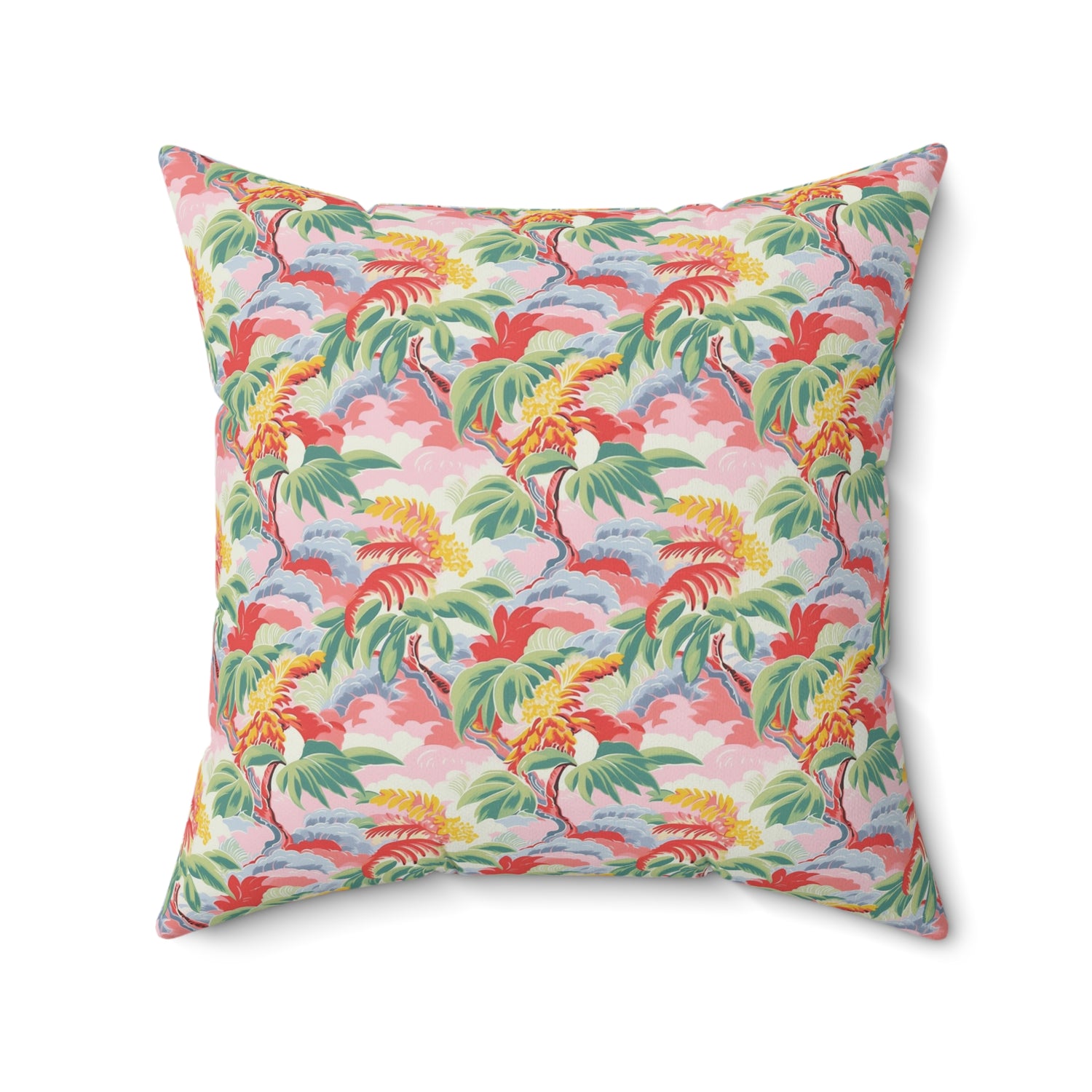 Tropical Breeze Square Throw Pillow - Spun Polyester - Double-Sided Print - Concealed Zipper - Available in 4 sizes.