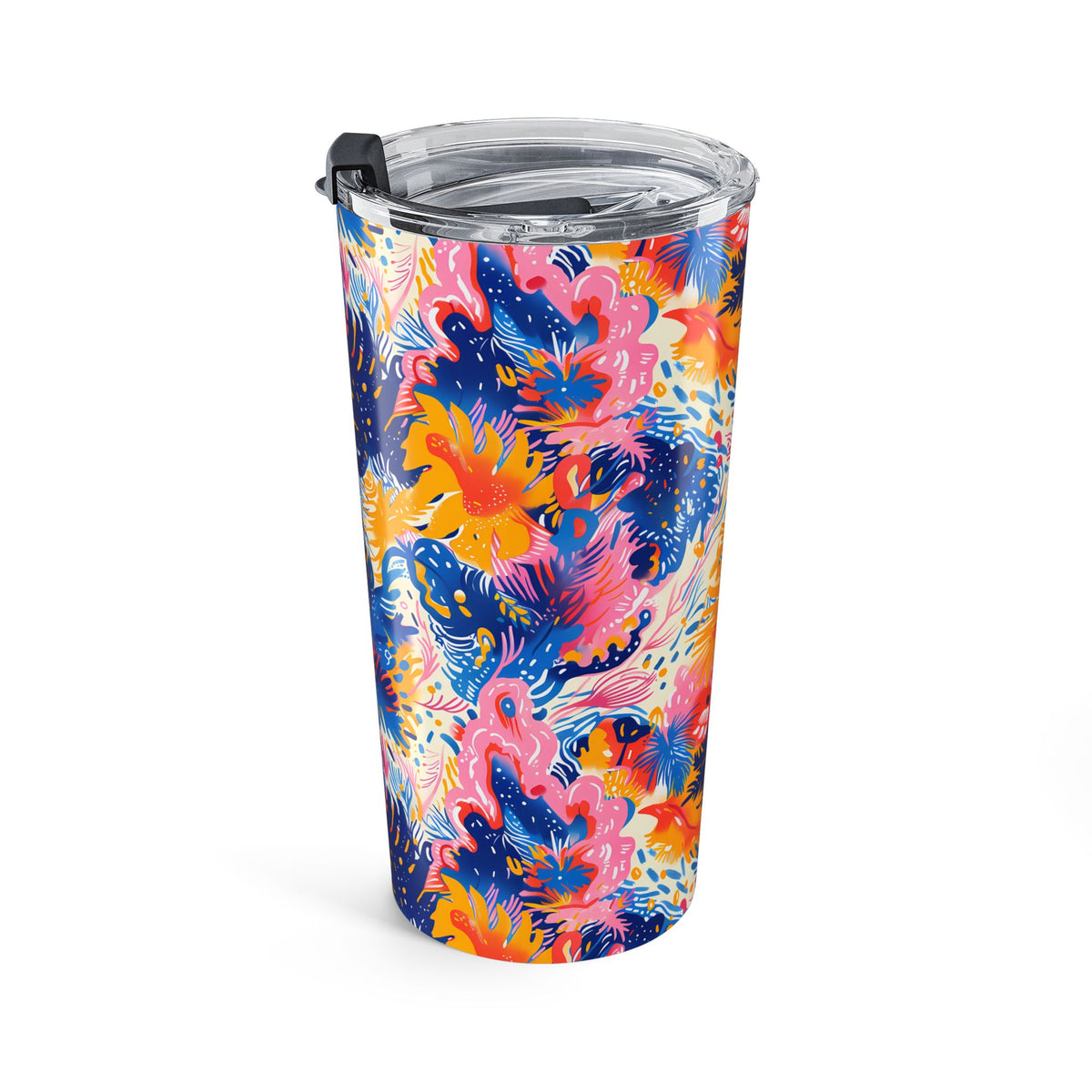 Splatter Blossom Insulated Tumbler - 20 oz. Stainless Steel, Glossy Finish
