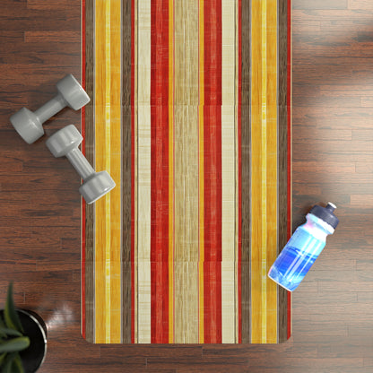 Royal Stripes Rubber Yoga Mat - Classic Elegance, Mediterranean Spirit: Flow in Timeless Style