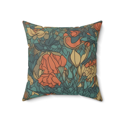 Bohemian Stained Glass Serenity Square Throw Pillow - Spun Polyester - Double-Sided Print - Concealed Zipper - Available in 4 sizes