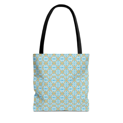 Mediterranean Mosaic Tote Bag - Cool, Calm, Collected - Carry Mediterranean Charm Everywhere! Available in 3 sizes.
