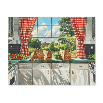Retro Kitchen Charm Placemat - 18" x 14".