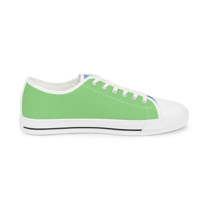Meadow Stream Men's Two -Tone Low Top Sneakers - Embrace the Outdoors – Where Cool Greens Meet Breezy Blues!