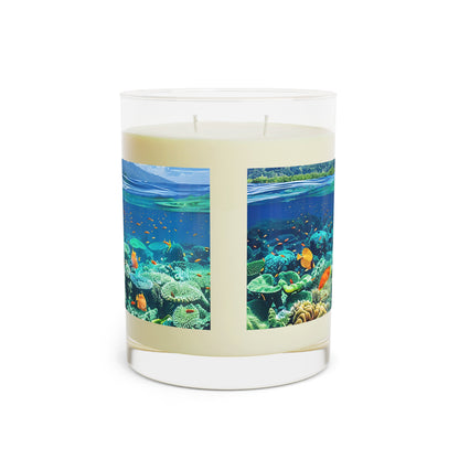 Coral Reef Dreamscape 100% Soy Wax Scented Candle - 11 oz. Full-Glass, Phthalate-Free & Lead-Free - Three Fragrance Options