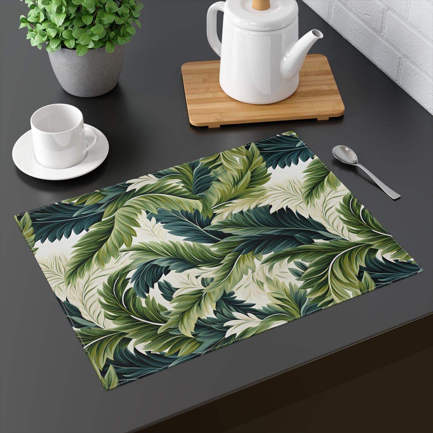 Island Green Ferns Placemat - 18" x 14".