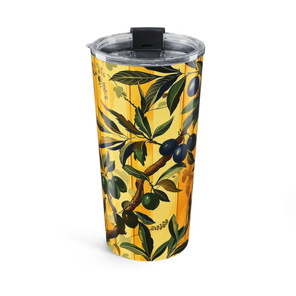 Olives & Sunshine Delight Insulated Tumbler - 20 oz. Stainless Steel, Glossy Finish
