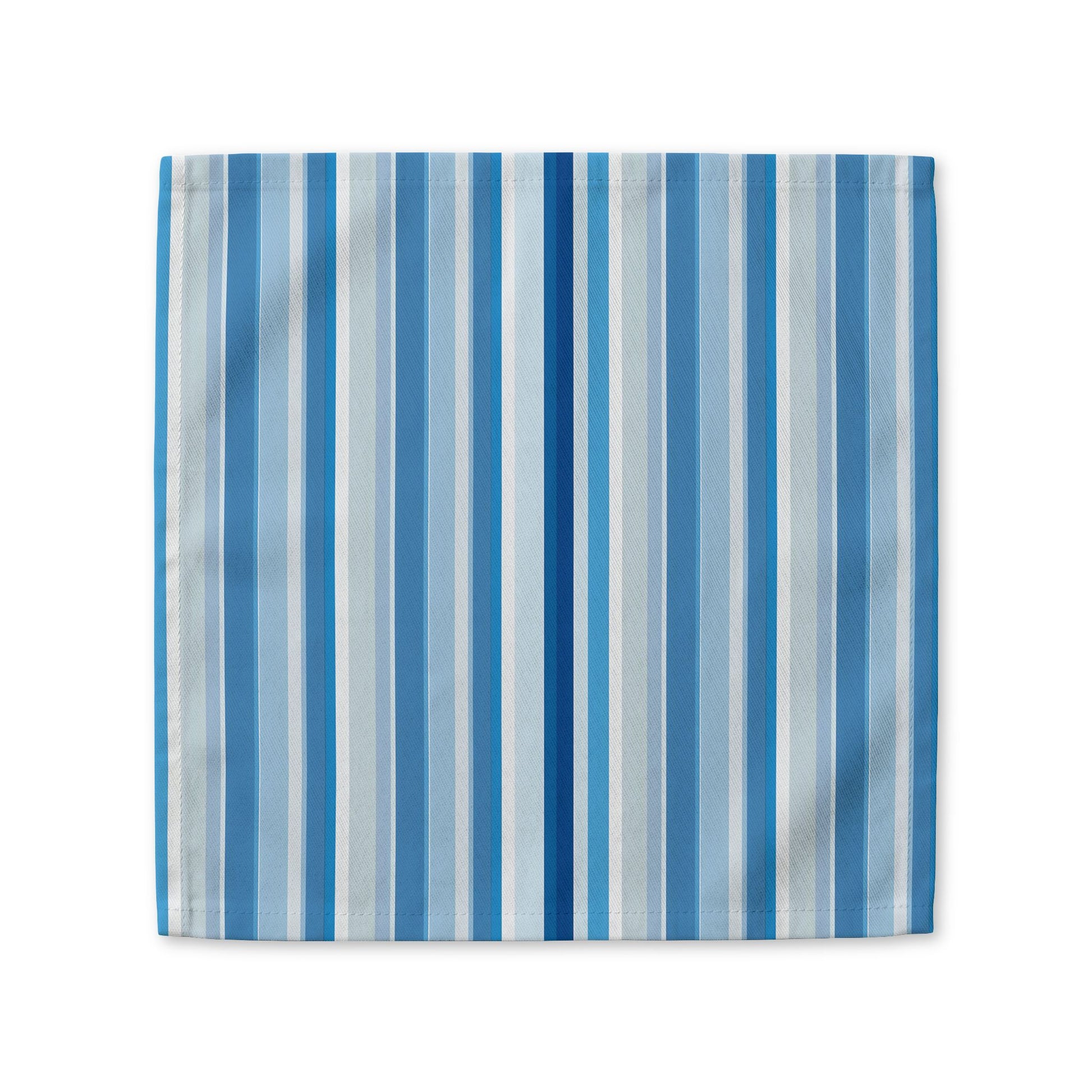 Shades of Light Blue Stripes cotton twill napkin