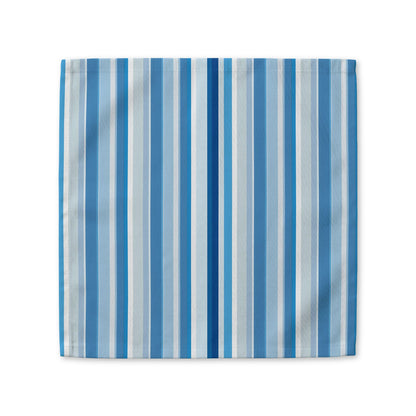 Shades of Light Blue Stripes cotton twill napkin