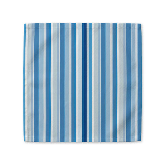Shades of Light Blue Stripes cotton twill napkin