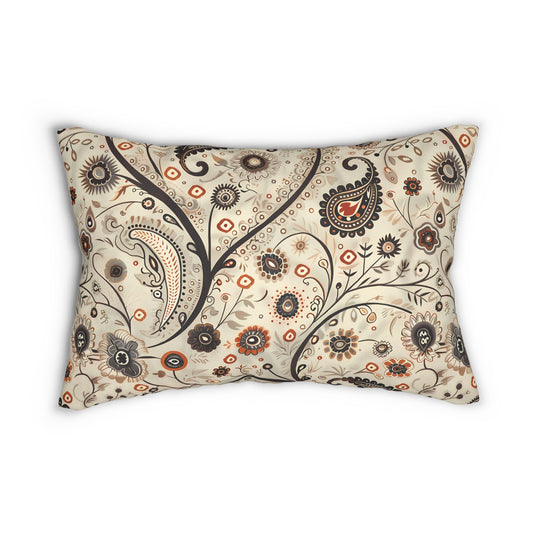 Paisley Breeze Lumbar Pillow - Spun Polyester - 20" x 14" - The Square Throw Pillow's Matching Mate.