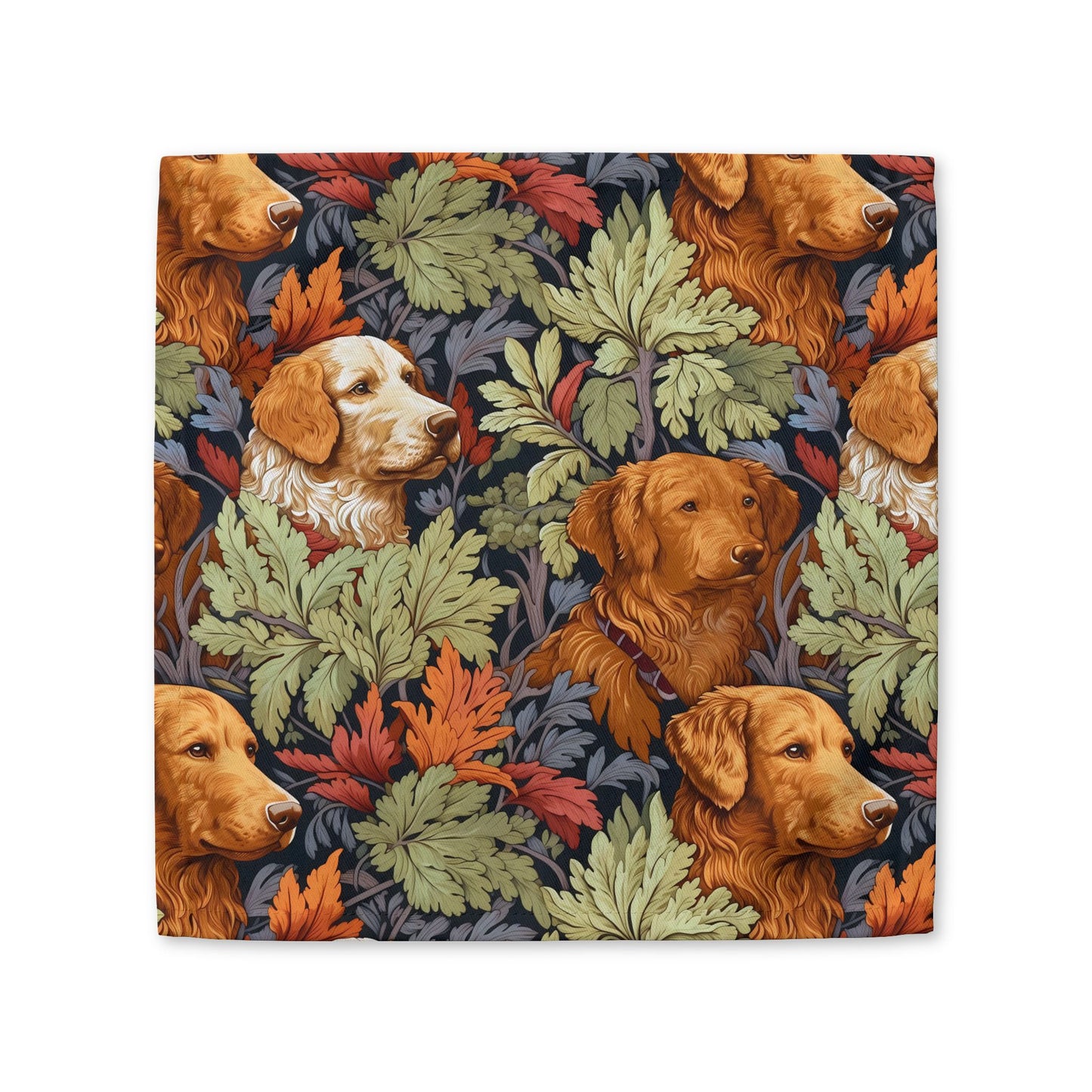 Classic English Dog Tapestry Cotton Twill Napkin - Available in 2 sizes: 10" x 10" and 22" x 22".