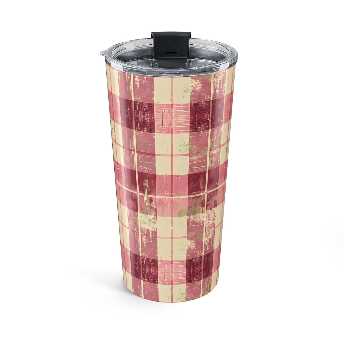 Spring Serenade Plaid Insulated Tumbler - 20 oz. Stainless Steel, Glossy Finish