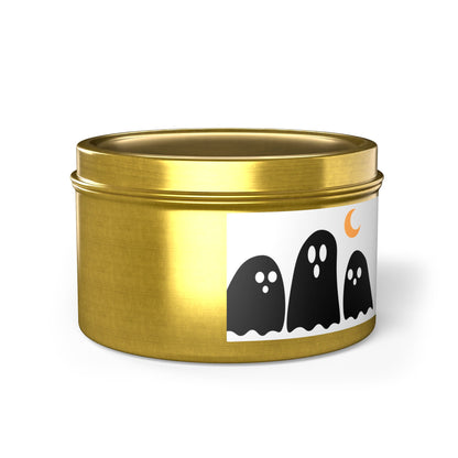 Spooky Specter Glow Tin Candle. Ghostly Glow To Go. Available in 2 sizes, 3 finishes, and 5 scents.