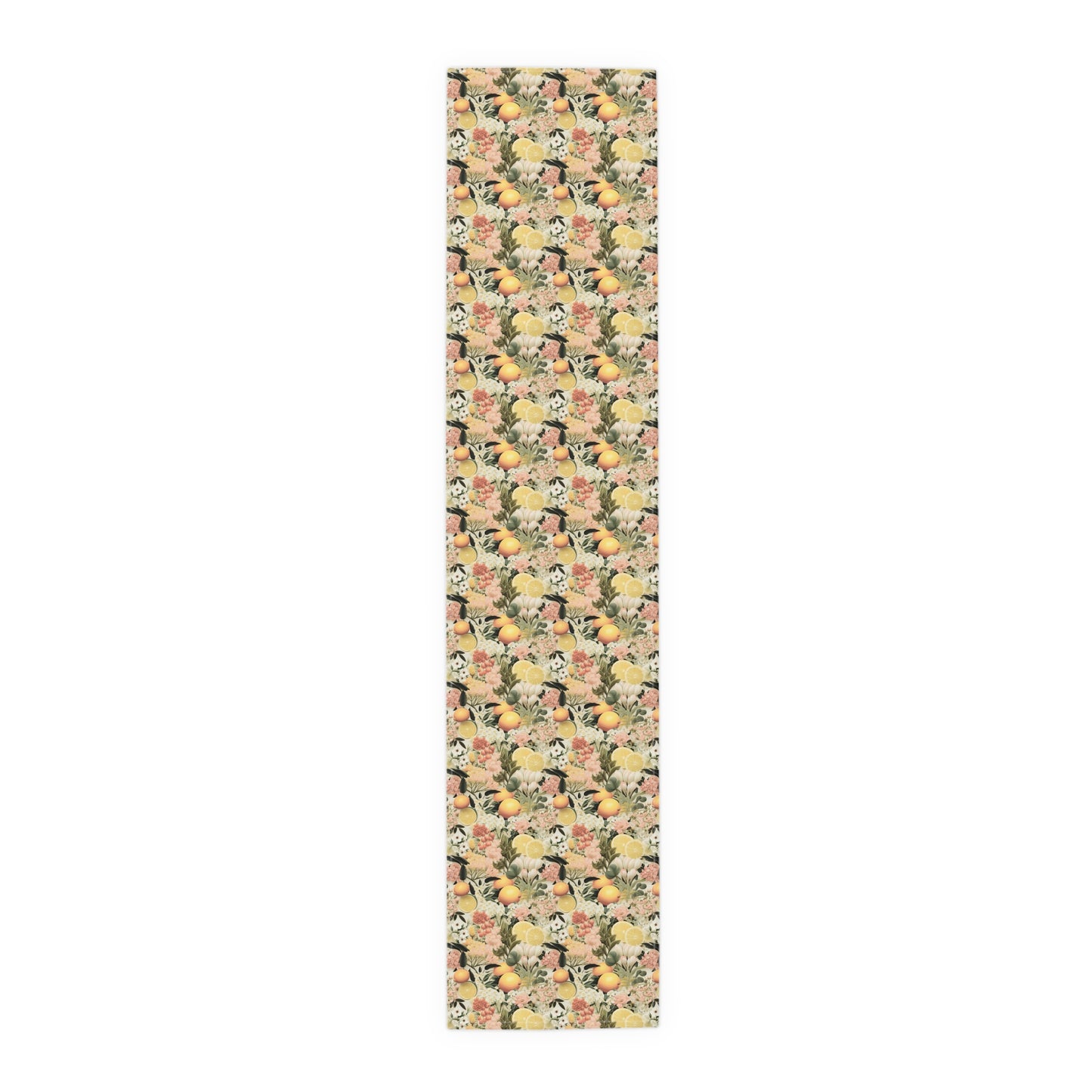 Old World Citrus Delight Table Runner - Cotton Twill - Available in 2 sizes: 16" x 72" and 16" x 90".