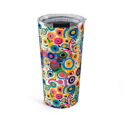Pop Art Swirls Insulated Tumbler - 20 oz. Stainless Steel, Glossy Finish
