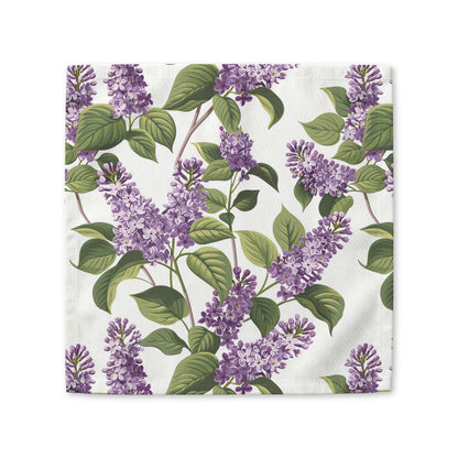 I Love Lilacs cotton twill napkin