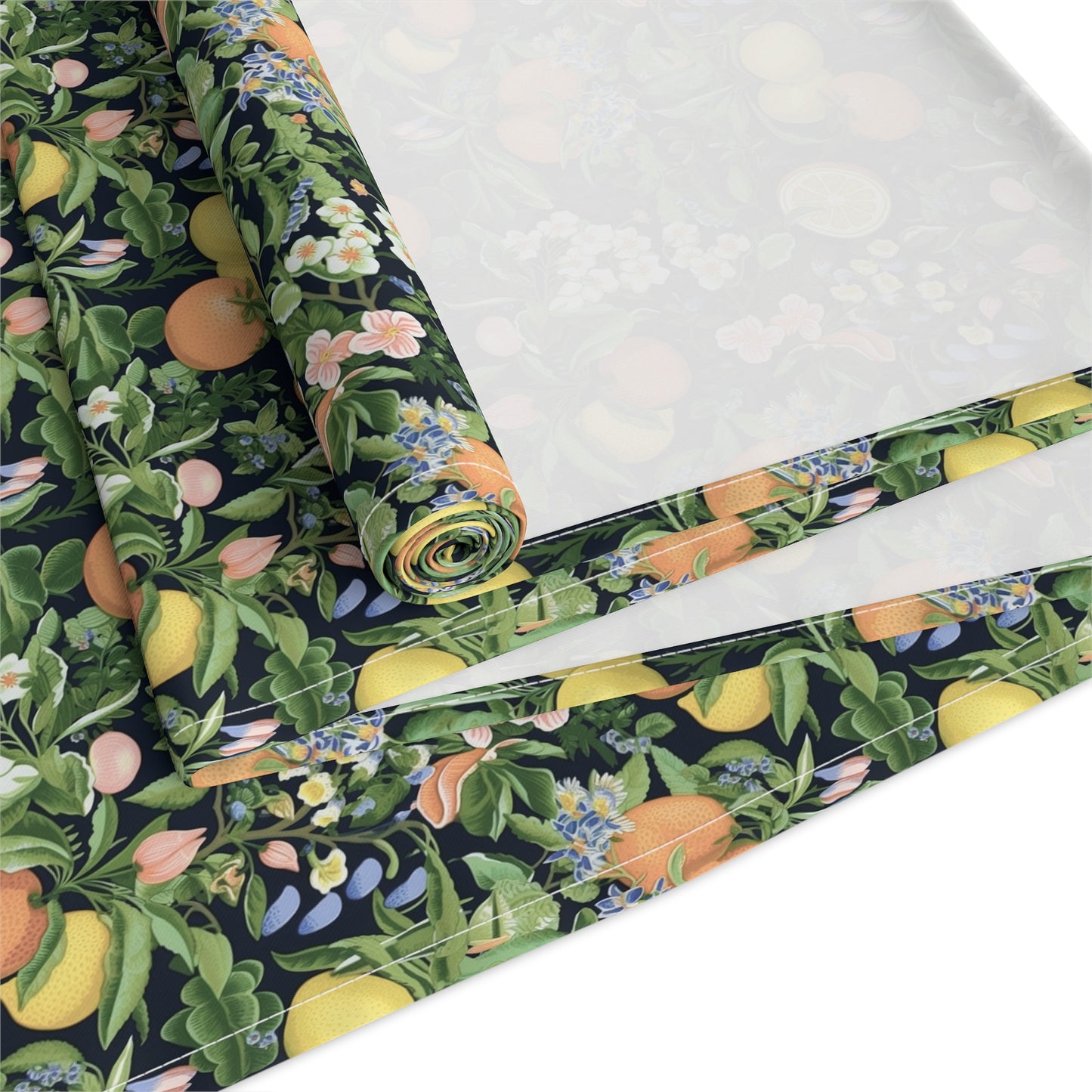 Classic Fruit & Floral Table Runner - Cotton Twill - Available in 2 sizes: 16" x 72" and 16" x 90".
