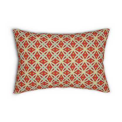 Clover Cascade Arabesque Lumbar Pillow - Spun Polyester - Double-Sided Print - Concealed Zipper - 20" x 14"