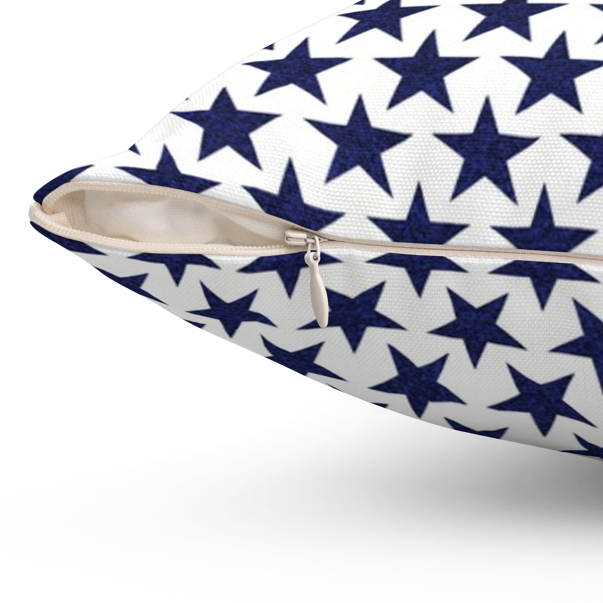 Starry Salute Square Throw Pillow - Spun Polyester - Double-Sided Print - Concealed Zipper - Available in 4 sizes.
