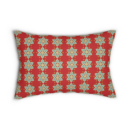 Cranberry Blossom Arabesque Lumbar Pillow - Spun Polyester - Double-Sided Print - Concealed Zipper - 20" x 14"