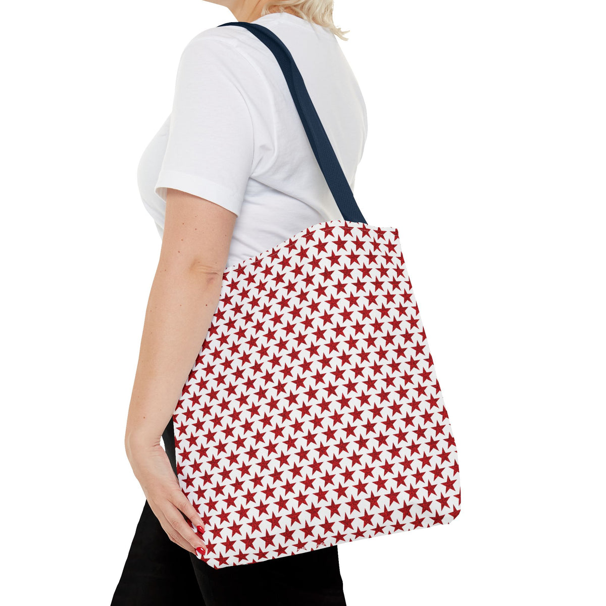 Star-Spangled Sparkle Tote Bag - Carry a Burst of Patriotic Sparkle! Available in 3 sizes.