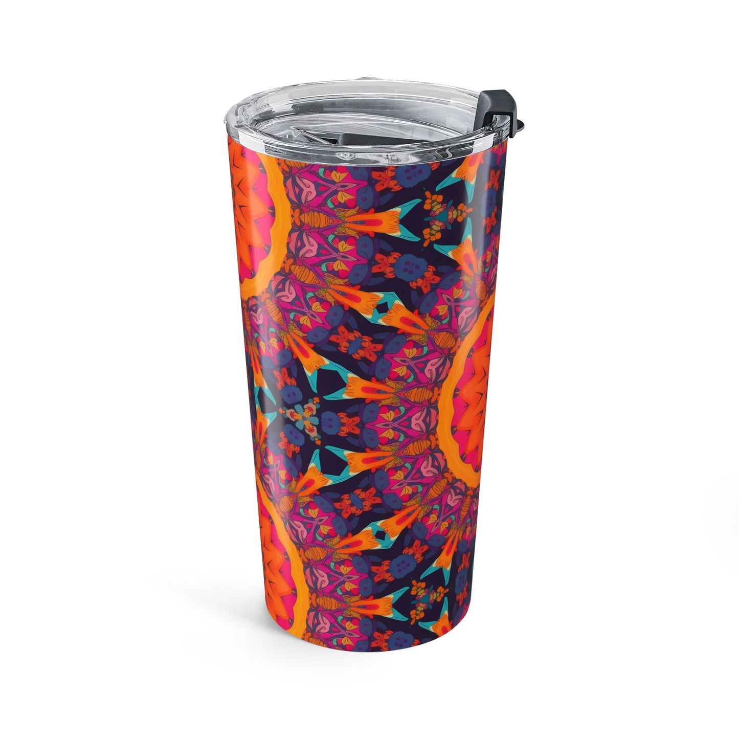 Fiery Mosaic Magic insulated tumbler left view