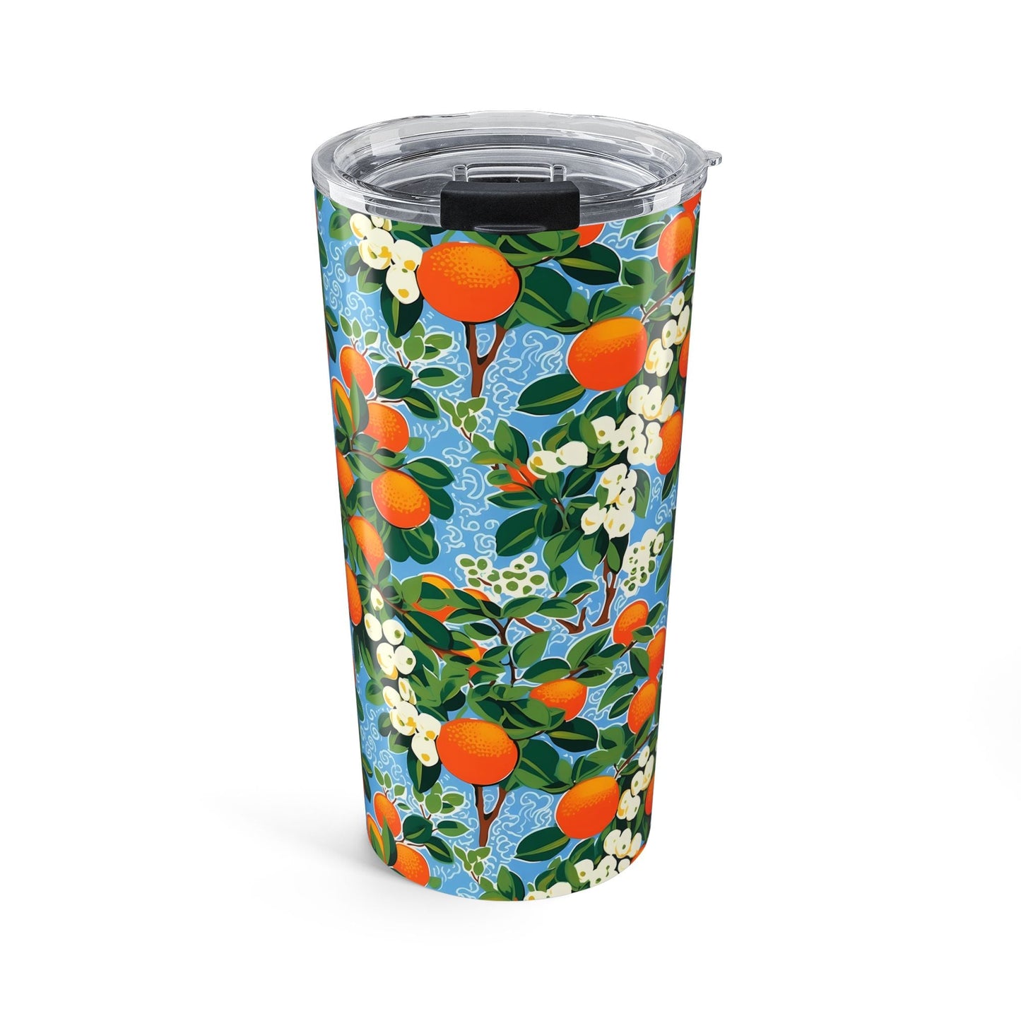 Citrus Blue Bliss insulated tumbler front view