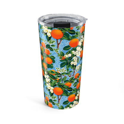 Citrus Blue Bliss insulated tumbler front view