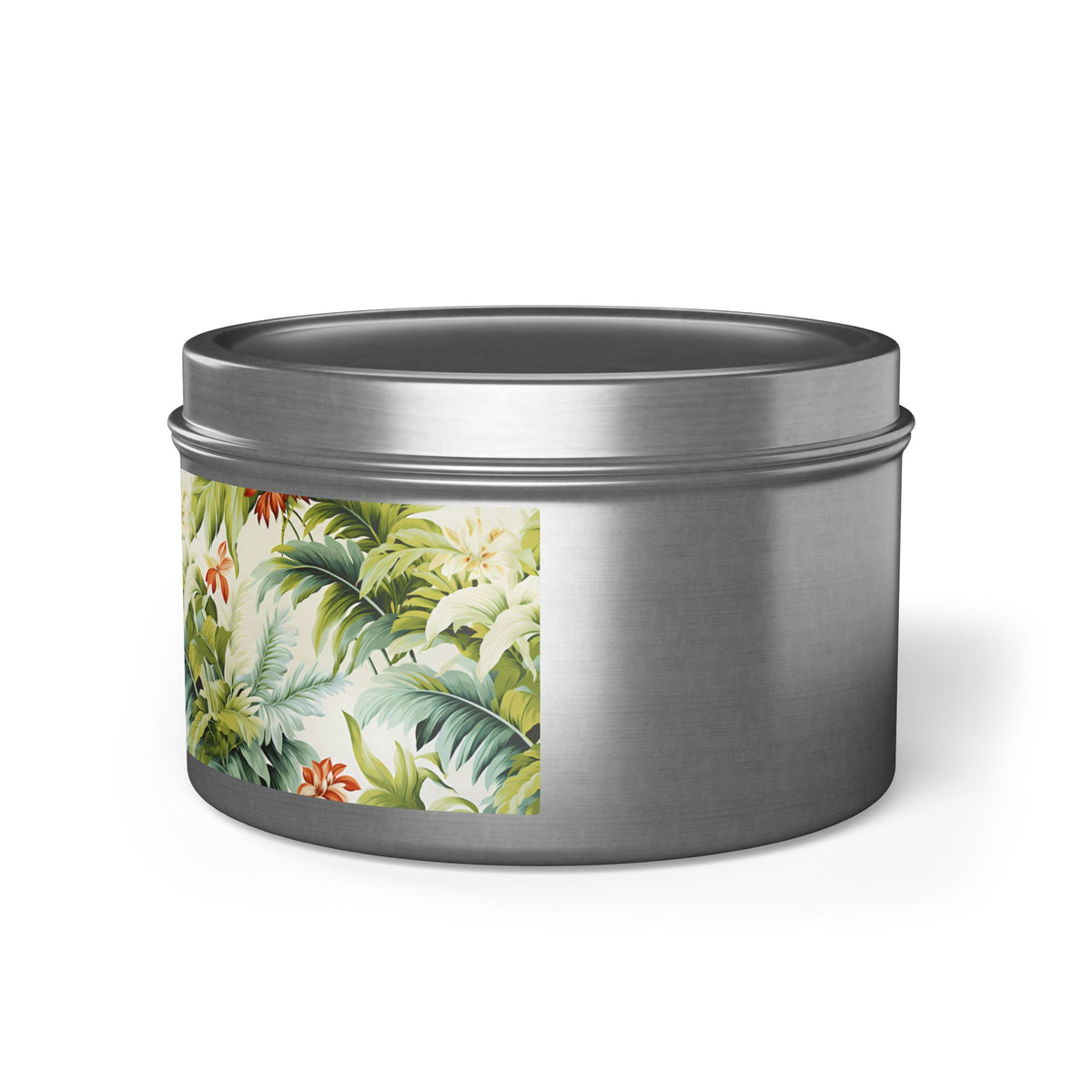 Tropical St. Lucia Palms Tin Candle. Island Serenity To Go. Available in 2 sizes, 3 finishes, and 5 scents.
