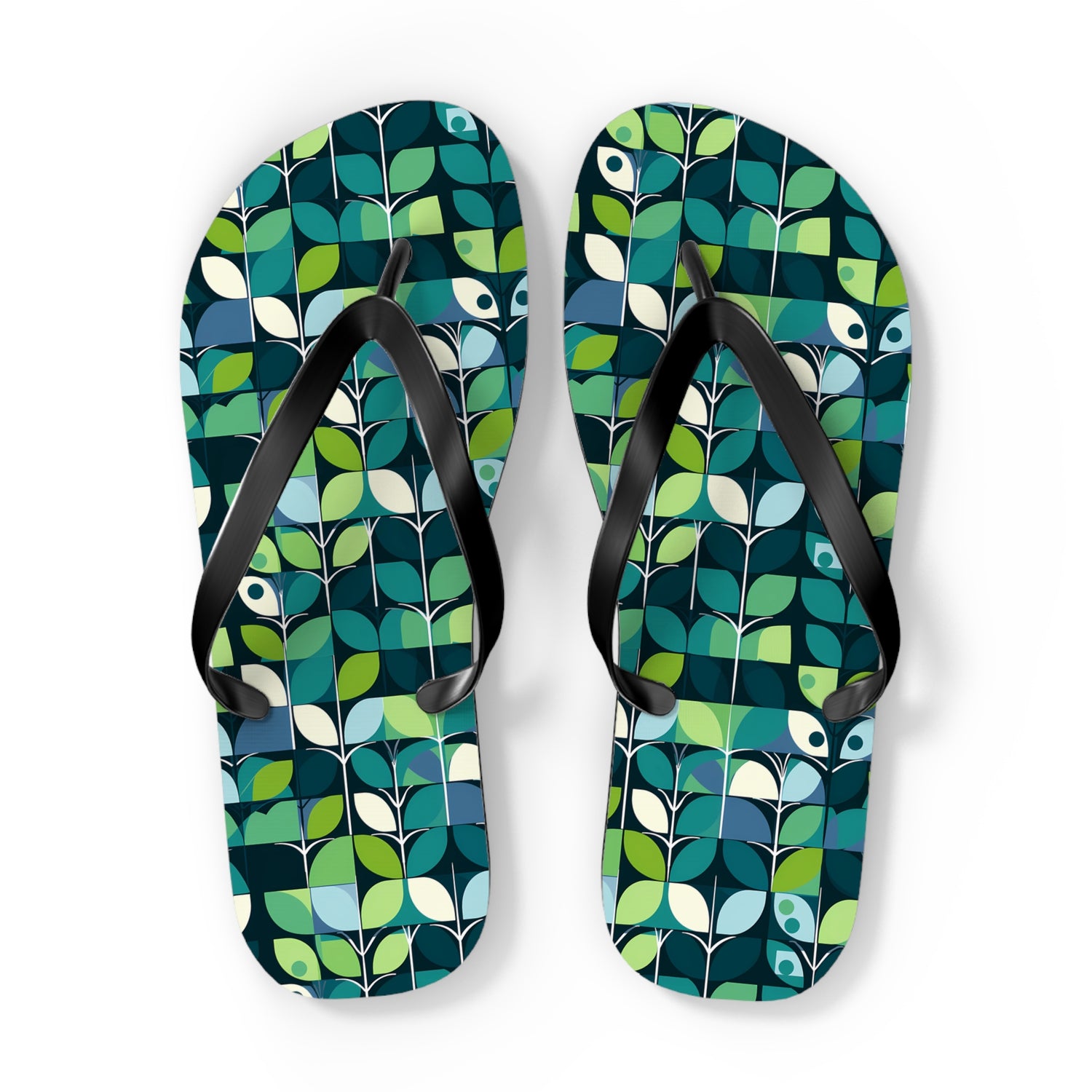 1960s Groovy Mod Flip Flops. 5/8" Thick Comfortable Summer or Winter Gym/Sauna Footwear for Men and Women.