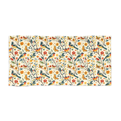 Tree Birds Luxurious Beach Towel - Available in 2 sizes.