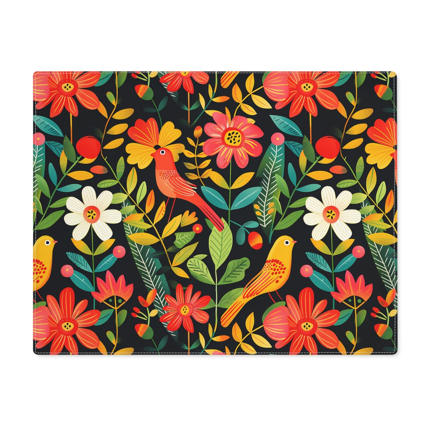 Blooming Bird Wonderland Placemat - 18" x 14".
