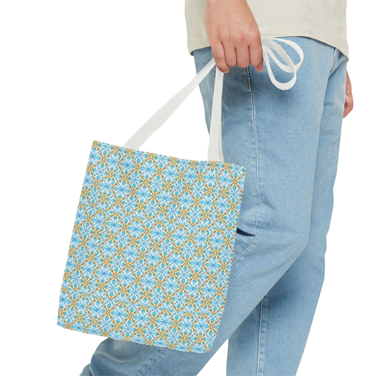 Mediterranean Mosaic Tote Bag - Cool, Calm, Collected - Carry Mediterranean Charm Everywhere! Available in 3 sizes.
