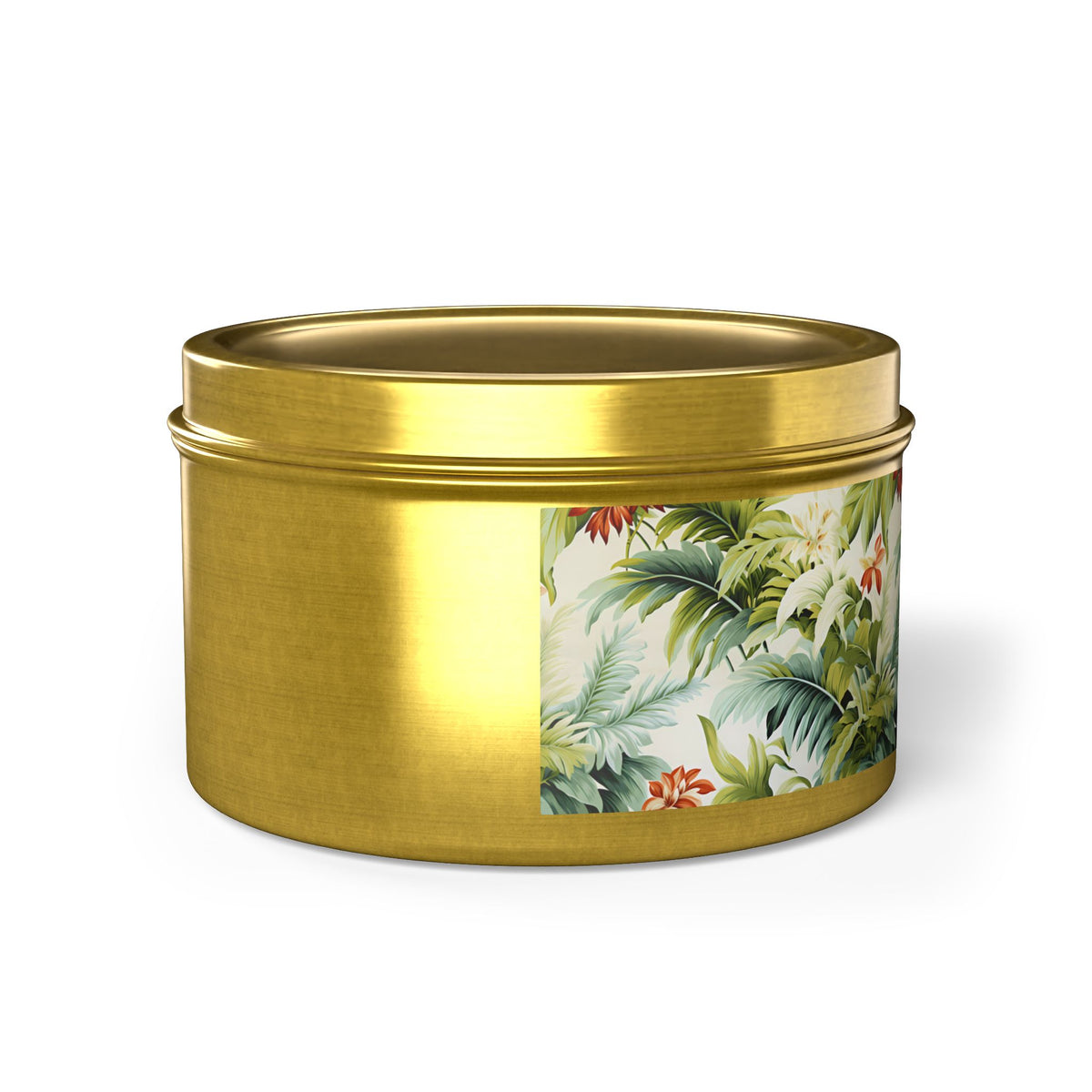 Tropical St. Lucia Palms Tin Candle. Island Serenity To Go. Available in 2 sizes, 3 finishes, and 5 scents.