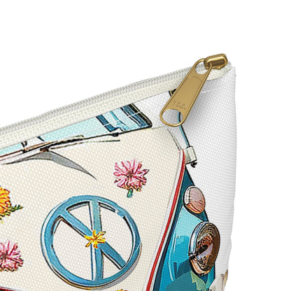 Beach Surfer Dudes & Retro Rides Accessory Pouch - Surf's Up for Your Essentials! Available in 2 sizes.