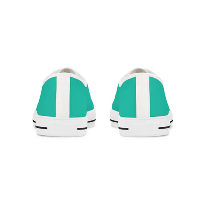 Turquoise Reef Men's Two-Tone Low Top Sneakers - Ride the Waves – Where Ocean Blue Meets Turquoise Tranquility!