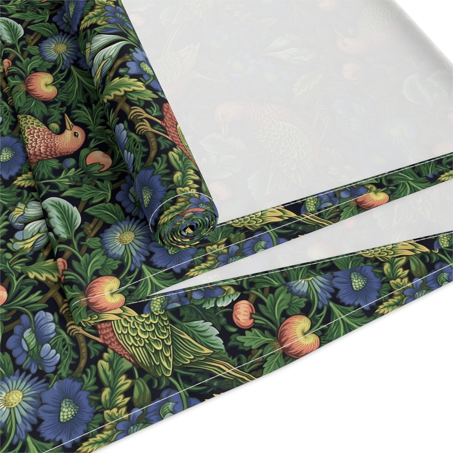 Golden Winged Bird Tapestry Table Runner - Cotton Twill - Available in 2 sizes: 16" x 72" and 16" x 90".