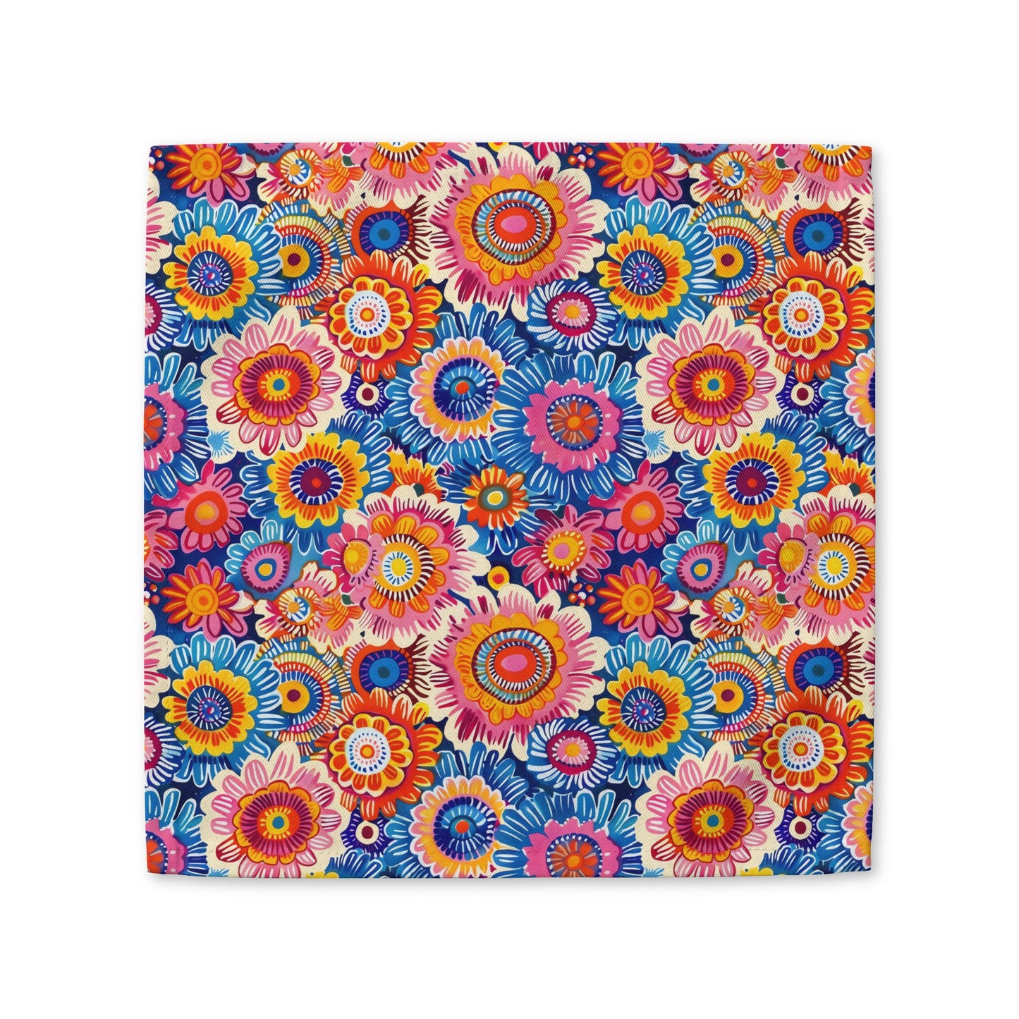 Crayon Blossom Whimsy cotton twill napkin