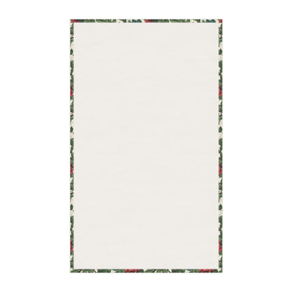 Classic Red Rose & Vine Kitchen Towel - Cotton Twill - 18" x 30"