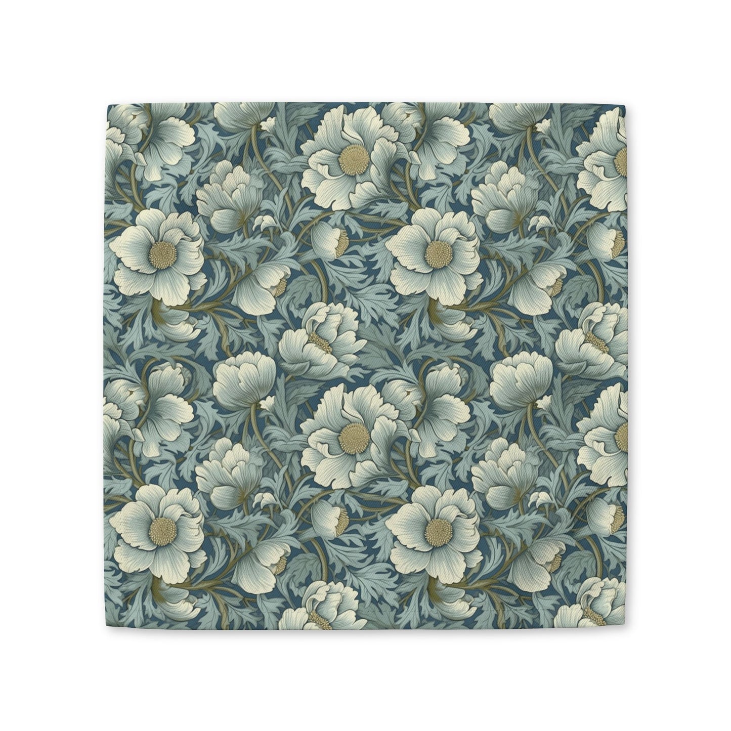 Timeless Teal English Garden cotton twill napkin