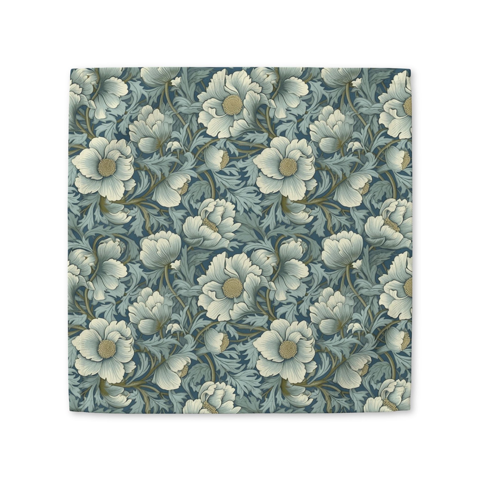 Timeless Teal English Garden cotton twill napkin